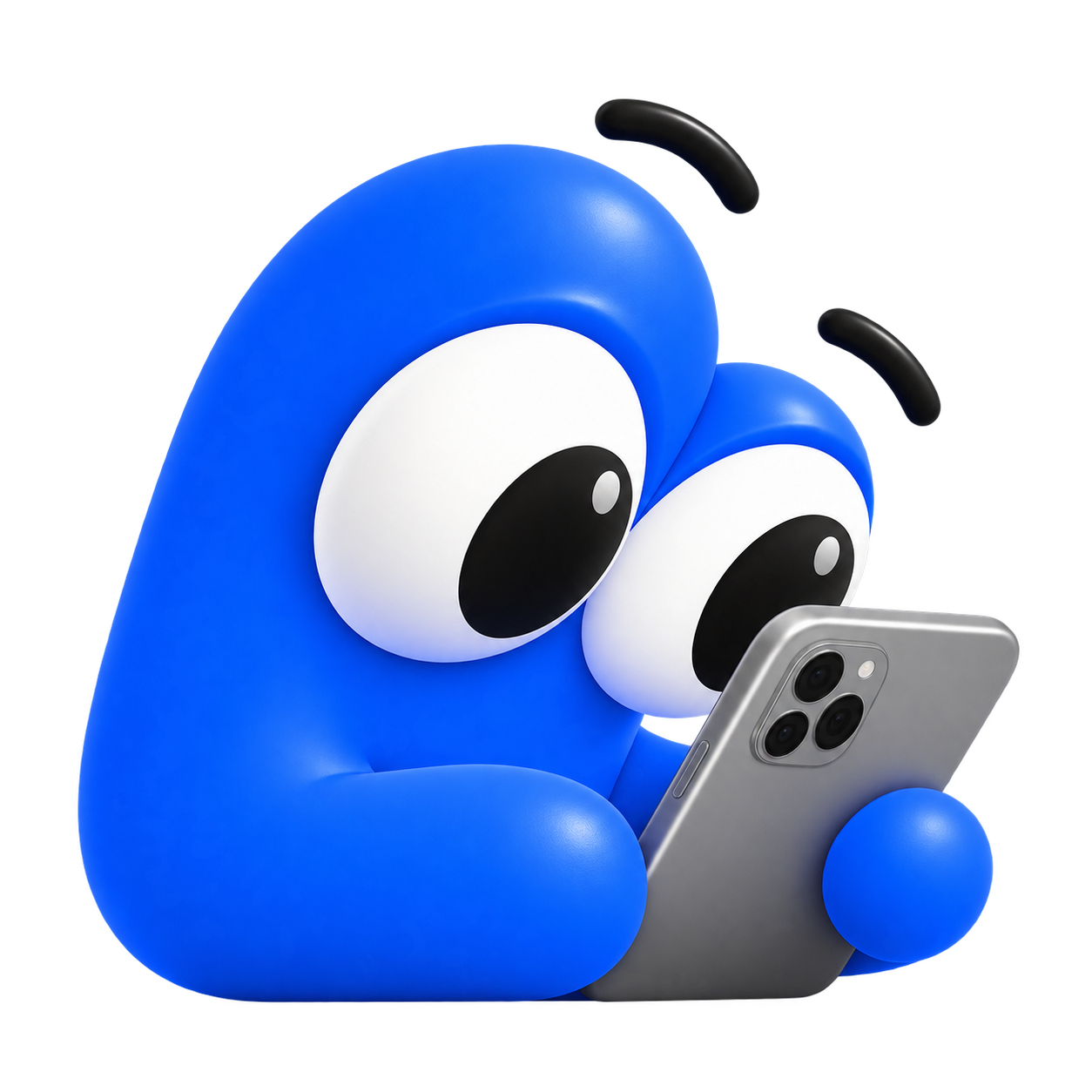 Lore mascot with a phone
